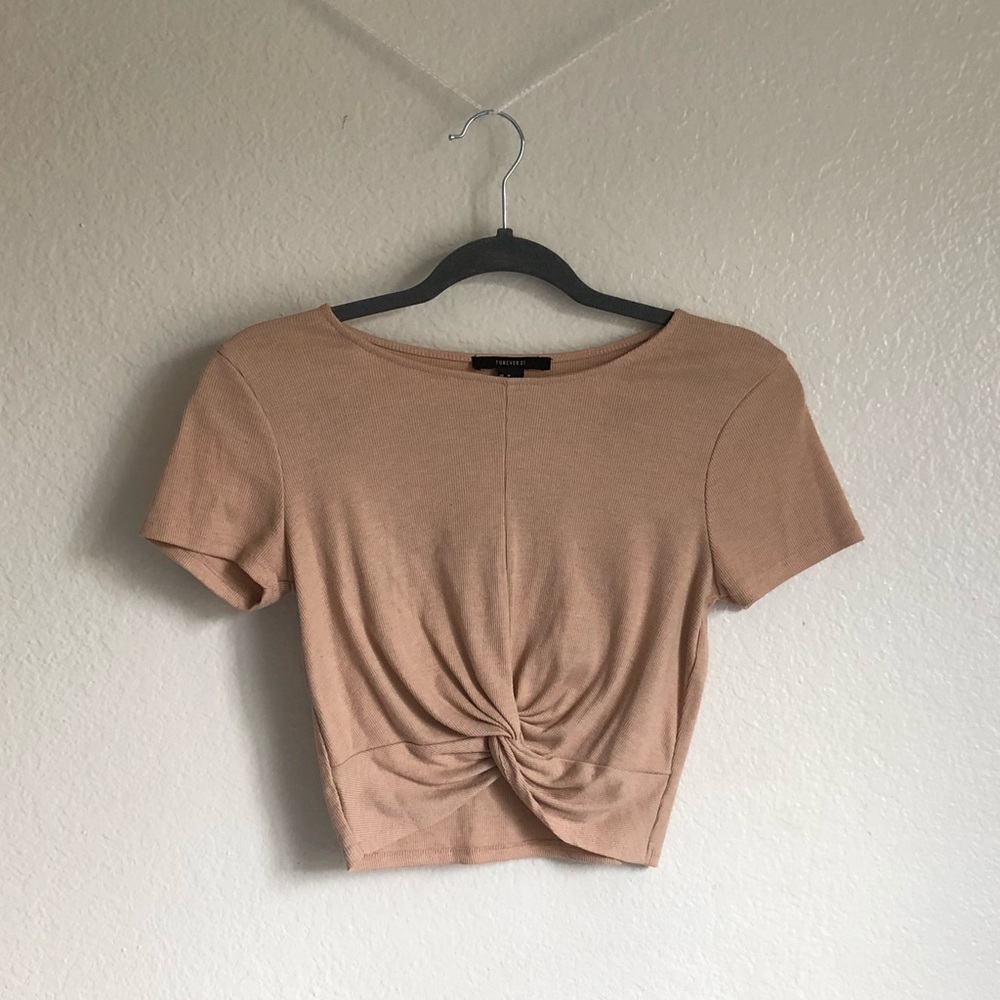 Light Pink Tied Crop top